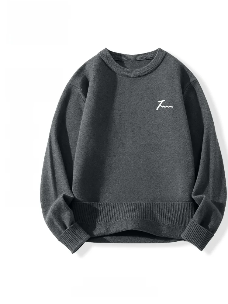 

Мужской круглый свитер на подкладке Fce Thi Warm Inner Wear Base irt Casual Sle Удобная мягкая акриловая ткань Зимняя одежда...