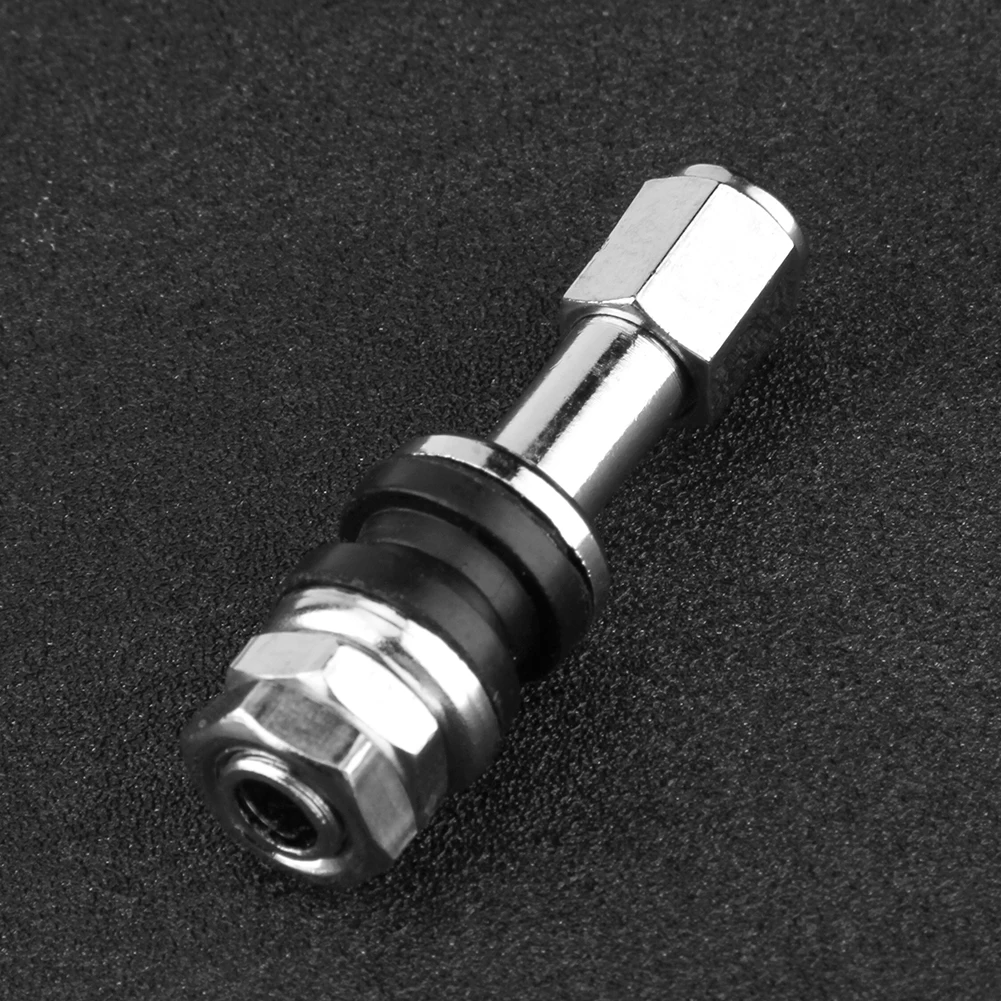 Car Tire Valve 10pcs Bolt-in Car Tubeless Wheel Tire Valve Stem Dust Cap Cover vehicle Stainless Steel Metal Straight Mouth