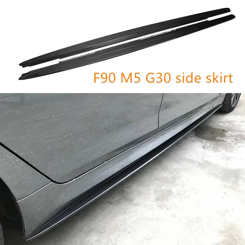 MP Style Carbon Fiber Side Skirt extension For BMW G30 5 series M sports F90 M5 2017 2018 2019 UP