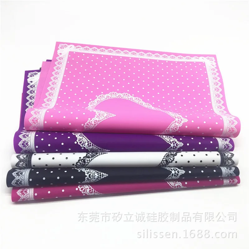 5 colori 30 * 40 cm cuscino in silicone supporto per le mani cuscino tavolo in pizzo lavabile pieghevole tappetino per unghie salone di arte pratica di manicure