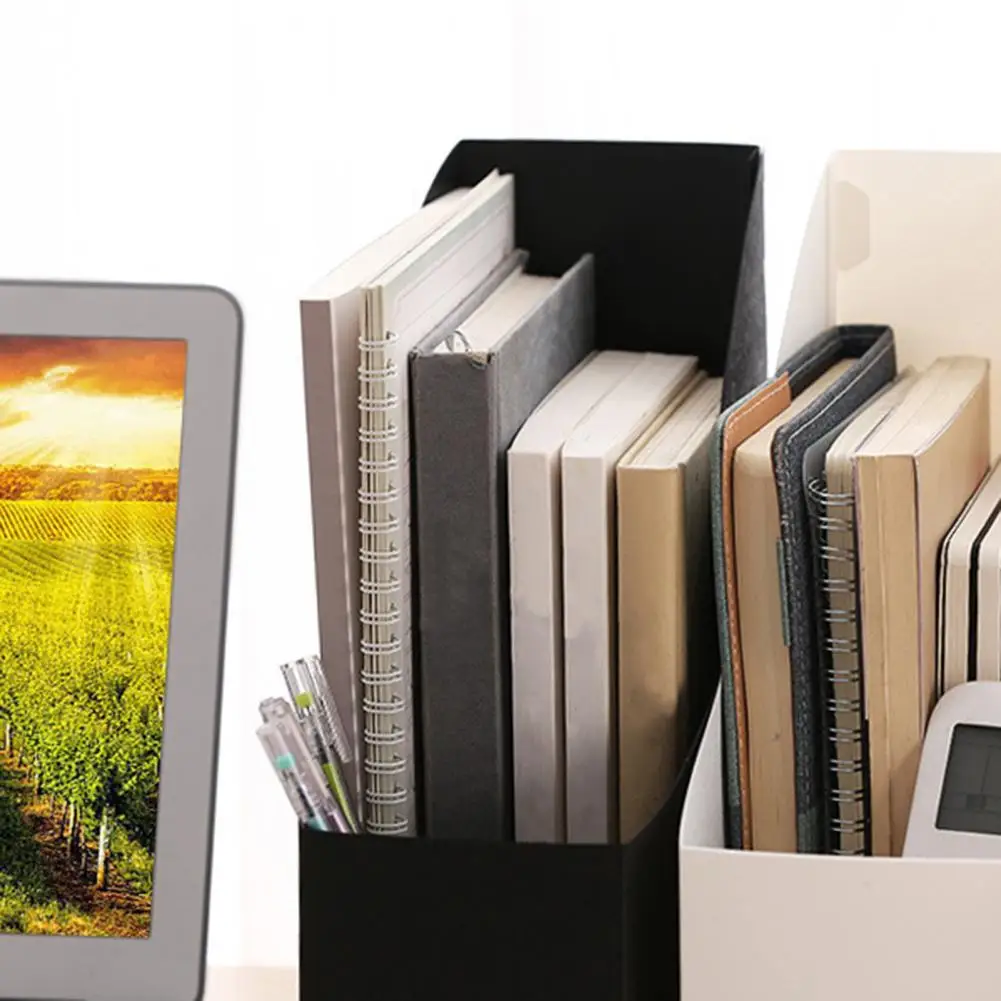 Great Book Storage Box Vertical Document Organizer Non-slip Desk Office Desktop Sundries Organizer  File Storage