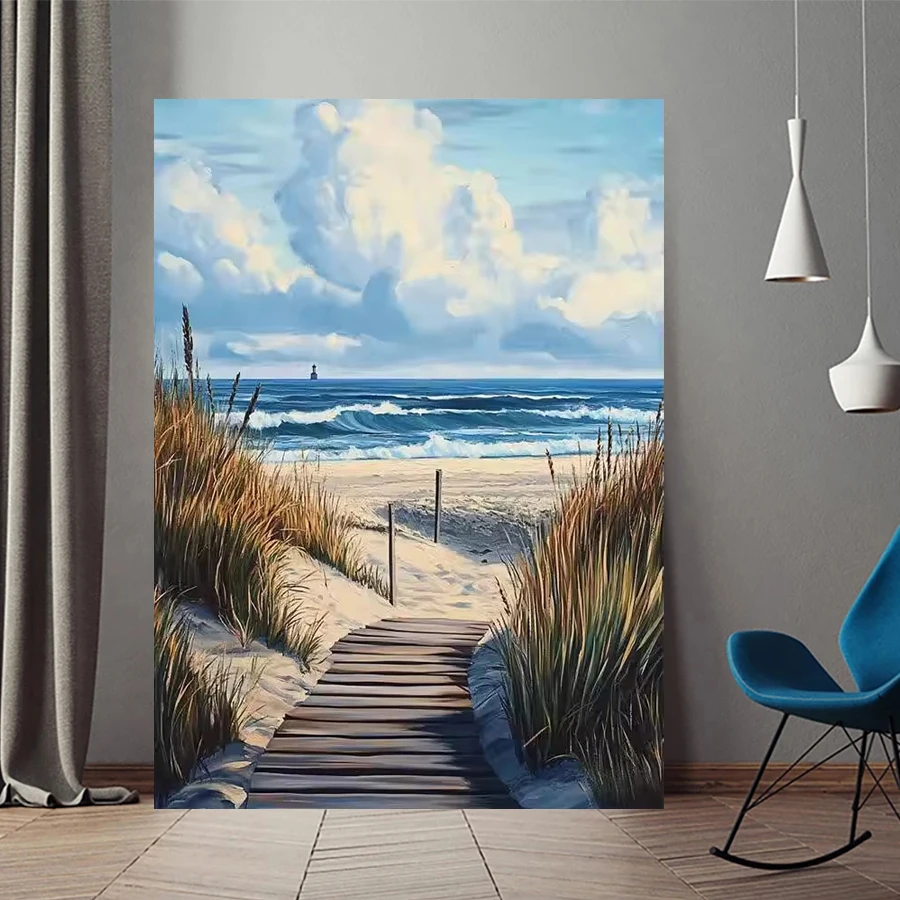 

Набор для алмазной вышивки 5D: Морской пейзаж, синий океан. Новинка! Алмазная мозаика, рукоделие, декор для дома в стиле пляжной тематики.