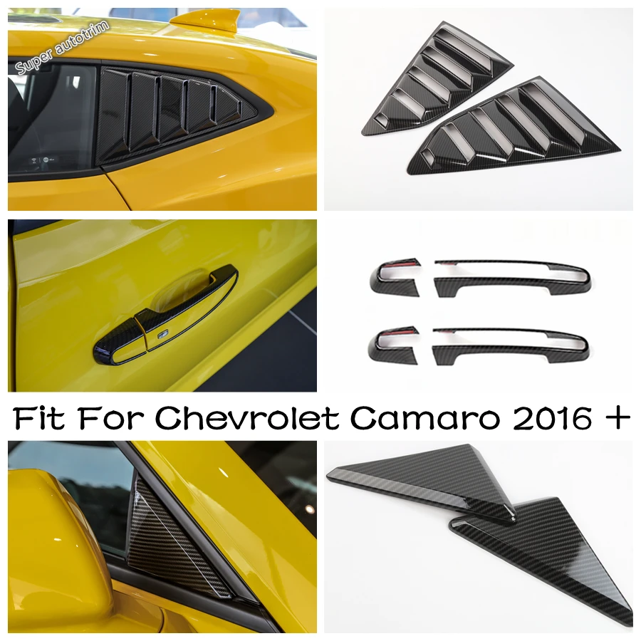 

Door Pull Doorknob Handle Rear Window Quarter Shutter Glass Triangle Cover Trim For Chevrolet Camaro 2016 - 2020 Accessories