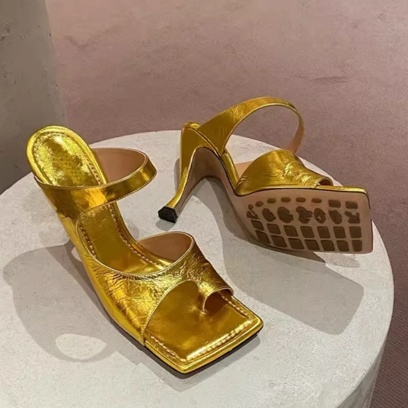 

Модельер Качественные женские шлепанцы на шпильке Сексуальные шлепанцы с открытым носком на высоком каблуке Сандалии-стринги без шнуровки Удобные повседневные шлепанцы