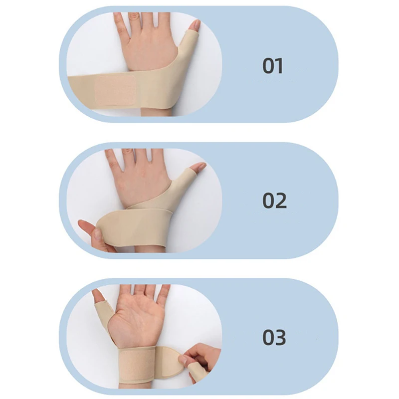 Compression Thumb Wrist Brace Splint Support Breathable Adjustable Hand Protector Spica Stabilizer Pain Relief Sprain Wristbands