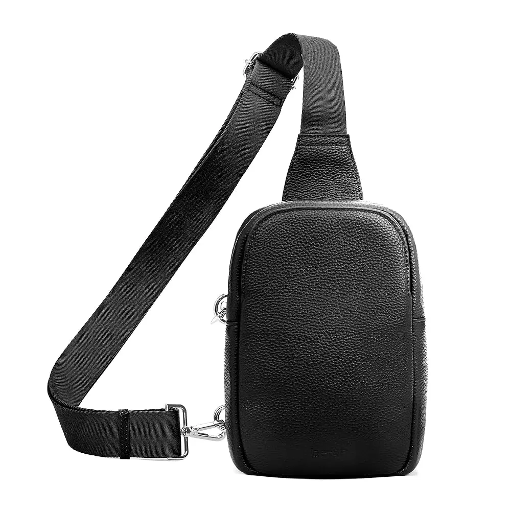 

Genuine Leather Anti Theft Small Crossbody Bags for Women, RFID Cross Body Sling Chest Bags Fanny Packs Travel Purse