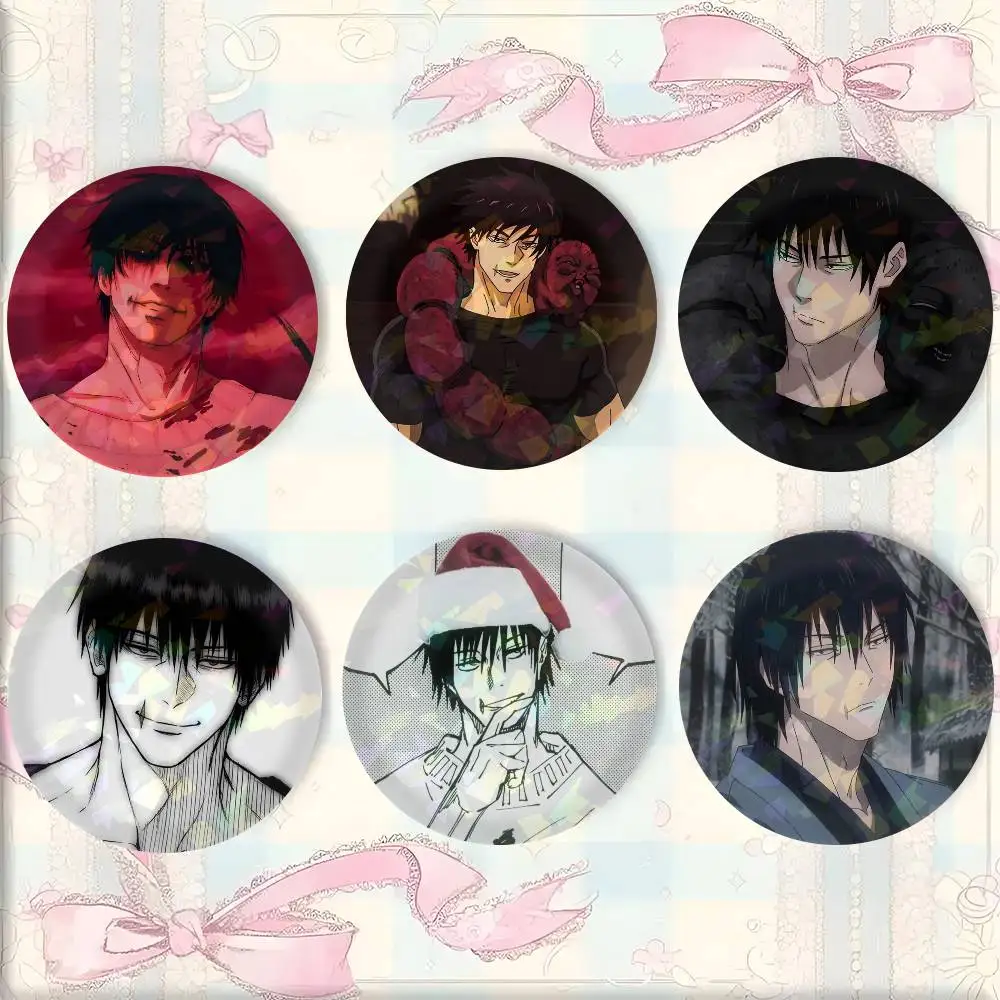 TOJI FUSHIGURO Round Snap-in Brooches Rock Band Lapel Pins Badges Fan Collection Accessories Jewelry Handmade Gifts