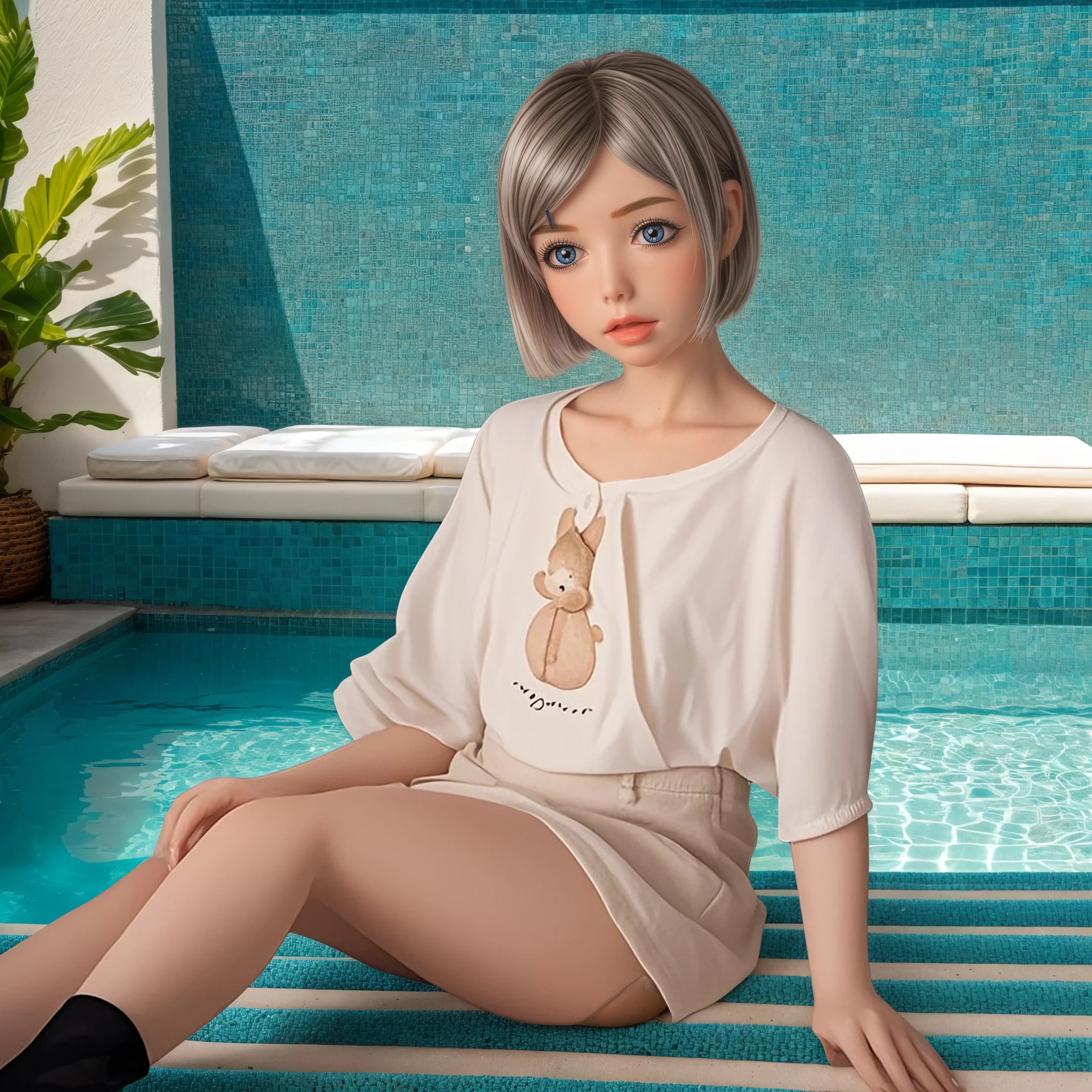 Boneca TPE 40 em corpo inteiro, ossos resistentes, pose versáteis, maquiagem requintada, pele delicada, adequada para fotografia, festas