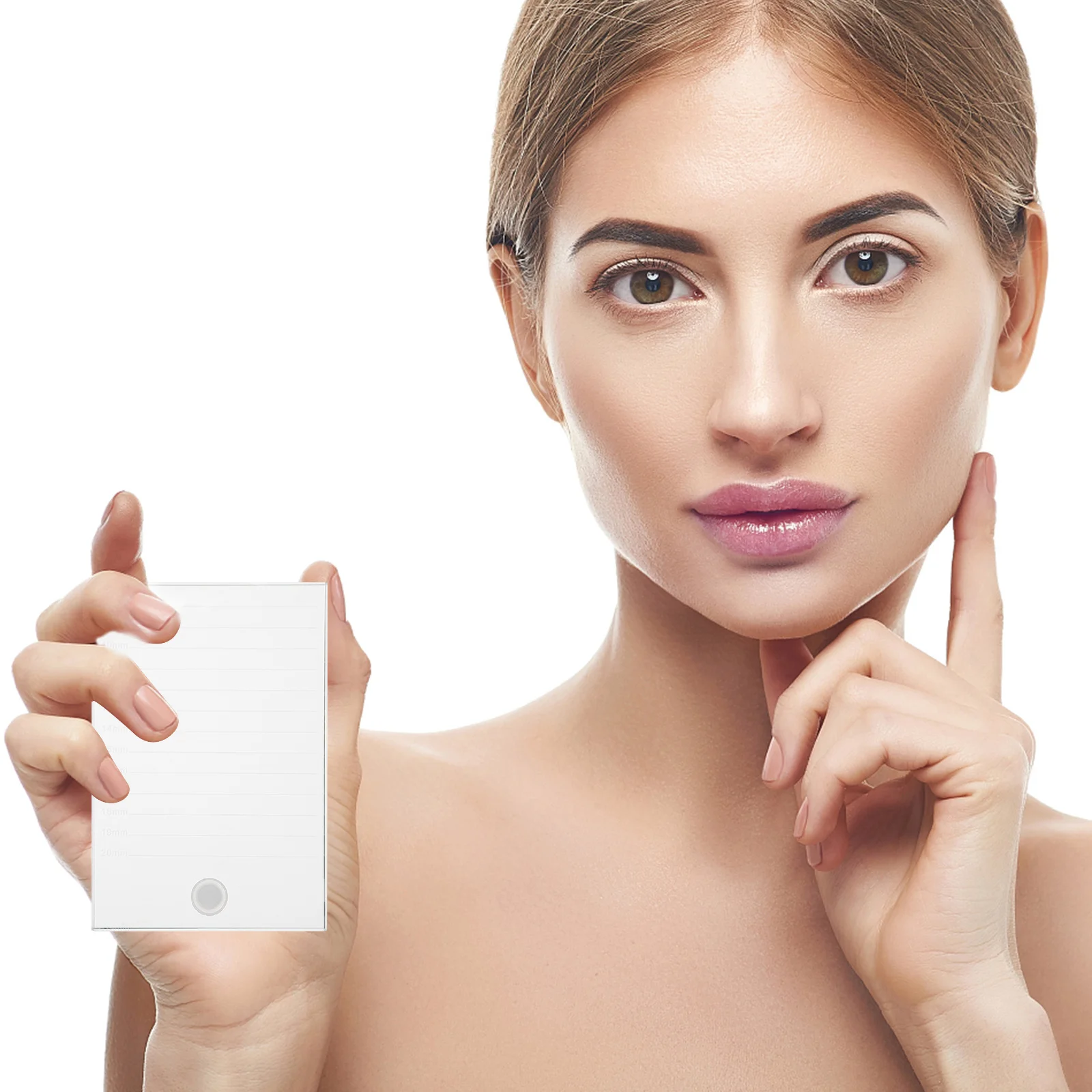 Vassoio per estensione ciglia 15x10 cm Pallet per ciglia professionale per ventola di volume Creazione di supporti per ciglia finte Pallet di vetro per innesto domestico