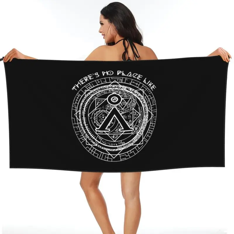 Sci-Fi Stargate Sg1 Stargate Atlantis Fantasy Geeky No Place Like Home Quick dry Towel Large Fashion No Fading Beach Blanket