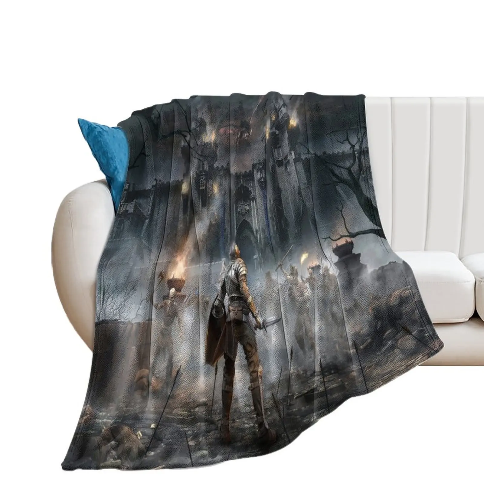 Demons Souls Art Throw Blanket blankets and throws Decorative Beds Sleeping Bag Soft Blankets