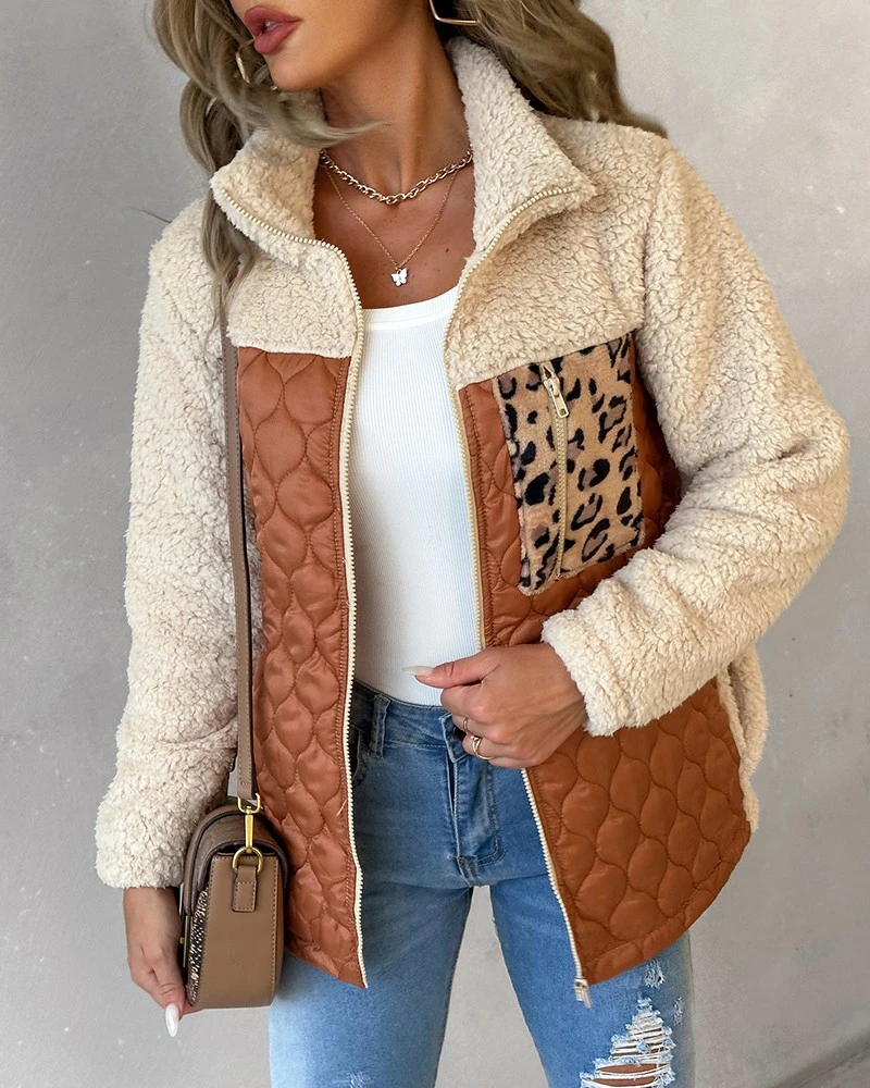 2023 New Korean Fashion Parkas Loose Woman Jackets Winter Coat Long Sleeve Trend Double Plush Clothes Casual Autumn Warm Tops