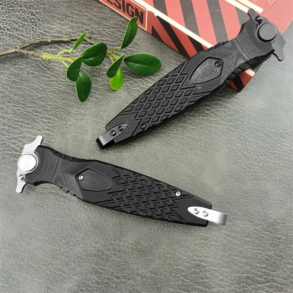 KOCK Russian Finka KGB EDC Tactical Pocket Folding Knife D2 Blade Black G10 Handle Outdoor Camping Tool Hunting Survival Knives