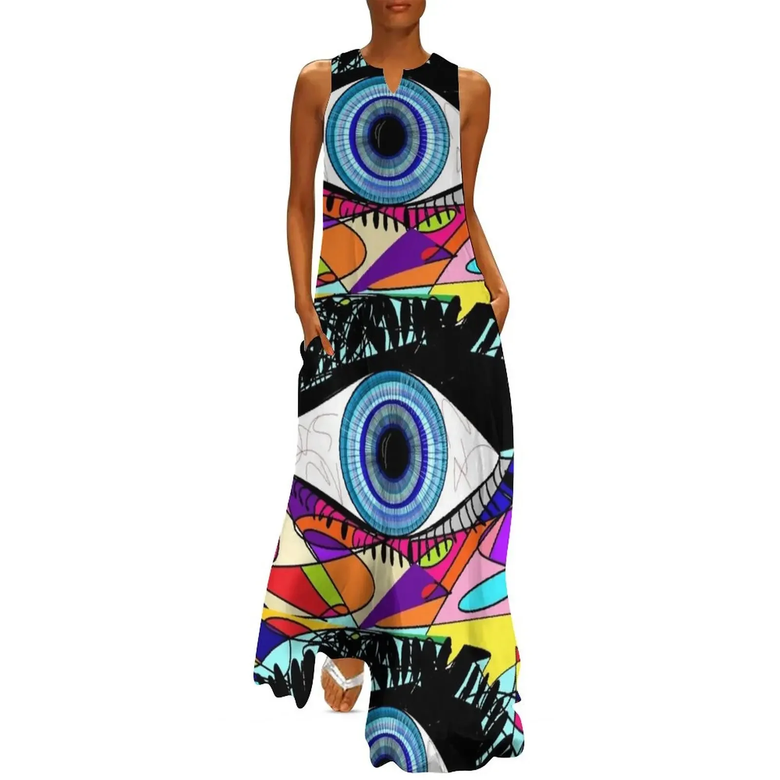 

eye Long Dress dresses for official occasions prom dress 2025 long sleeve dresses loose summer dress