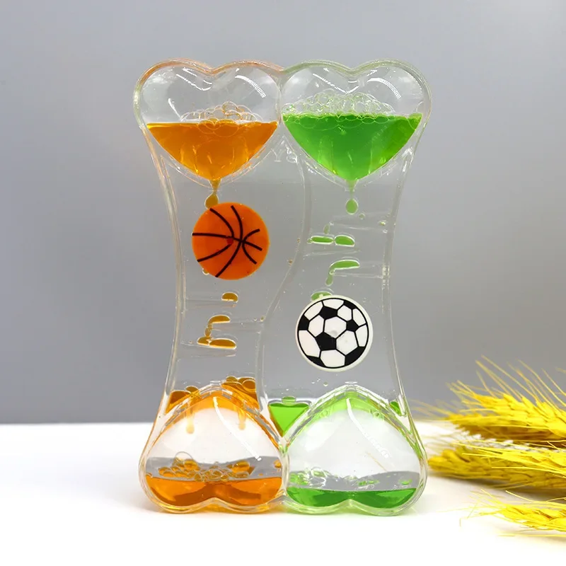 Liquid Oil Leakage Drops Peach Heart Acrylic Plastic Decoration Crafts Hourglass Student Gifts Children\'s Toy Festival