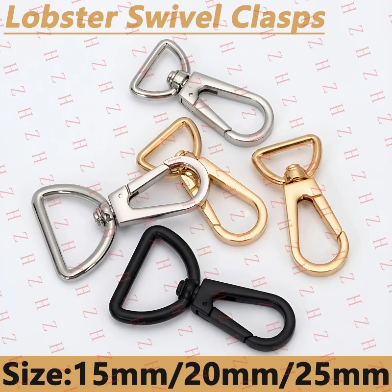 

Металлические карабины-крючки U+ Lobster Swivel для сумок и ключей, D-образные кольца (минимальный заказ 10 штук)