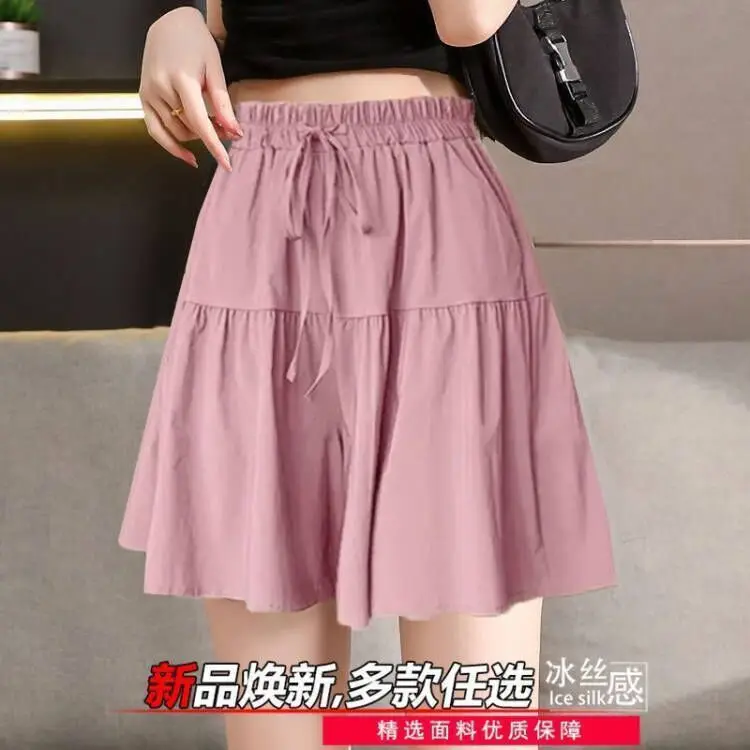Trendy five-quarter pants pink