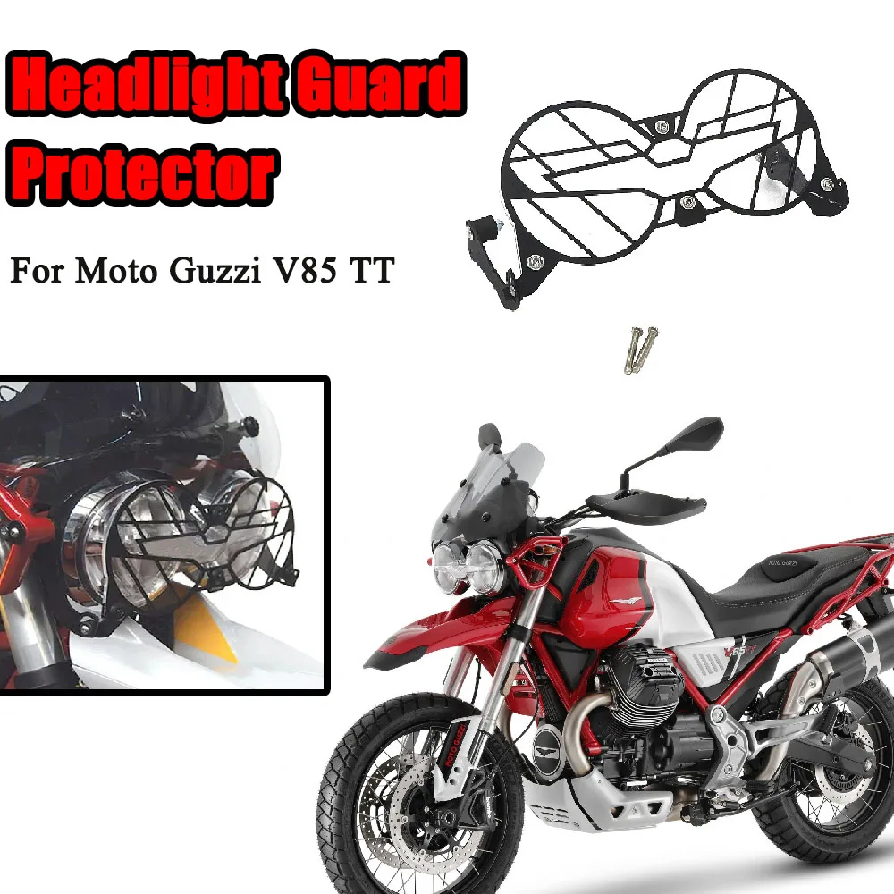 

V85TT Motorcycle Accessory V85TT For Moto Guzzi V85 TT Folding Headlight Guard Protector Grill Double Protection V85TTBrand NEW