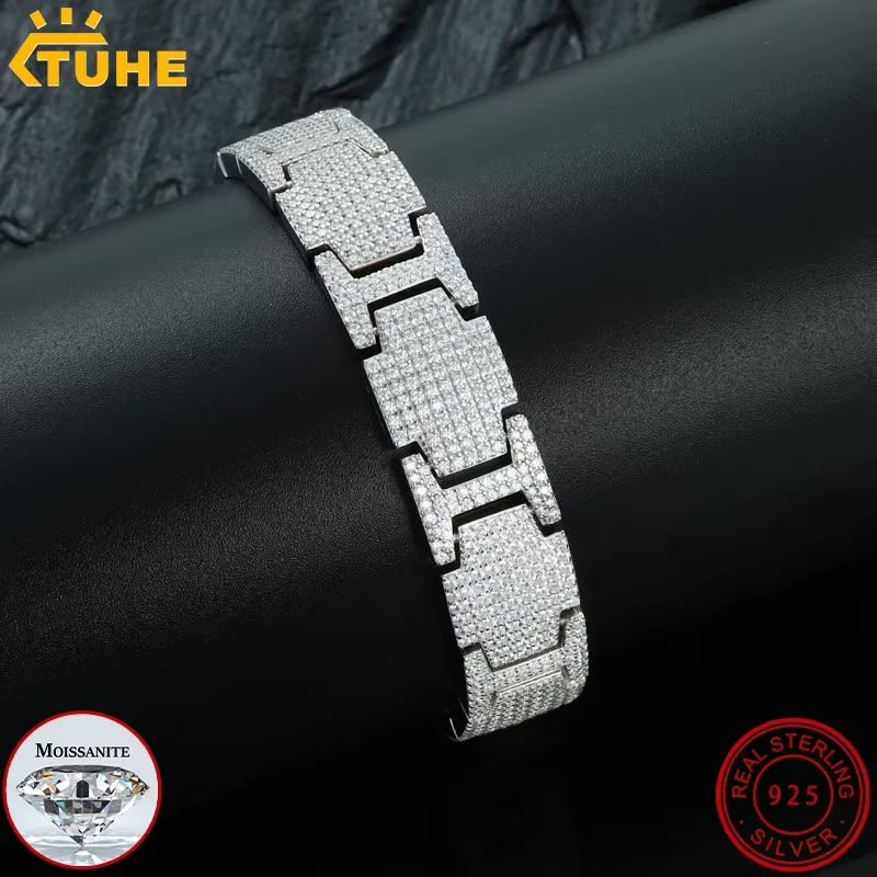 TUHE High Quality Unisex Cross Shape Pendants S925 Silver Moissanite Pendants For Men Women  Hip Hop Jewelry Gifts