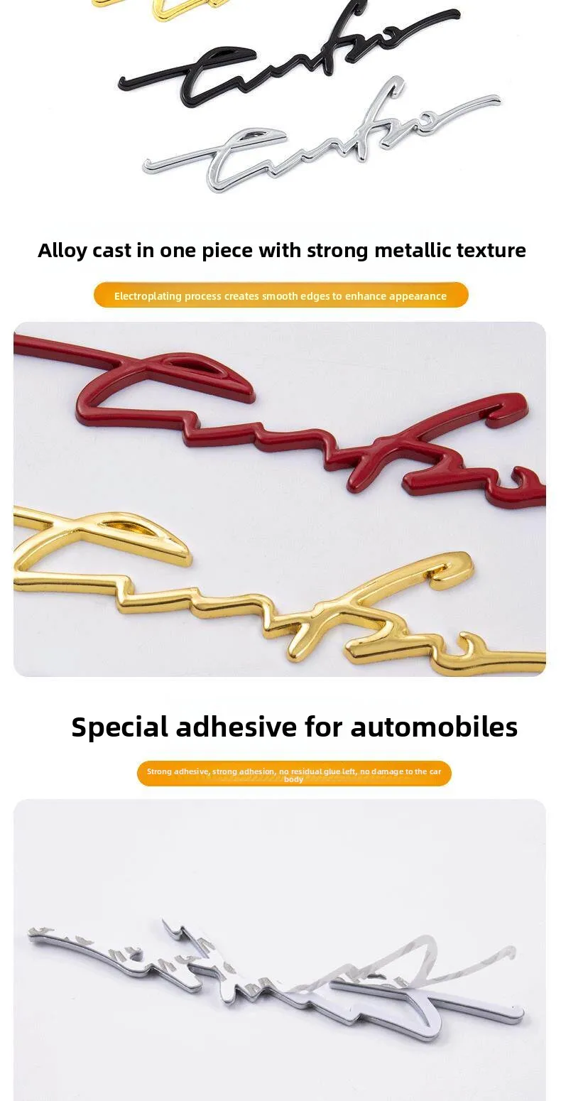 Neues Design Auto-Styling Turbo-Boost 3D Metall Chrom Zinklegierung 3D Emblem Abzeichen Aufkleber Dekor Auto-Zubehör – Detail 4