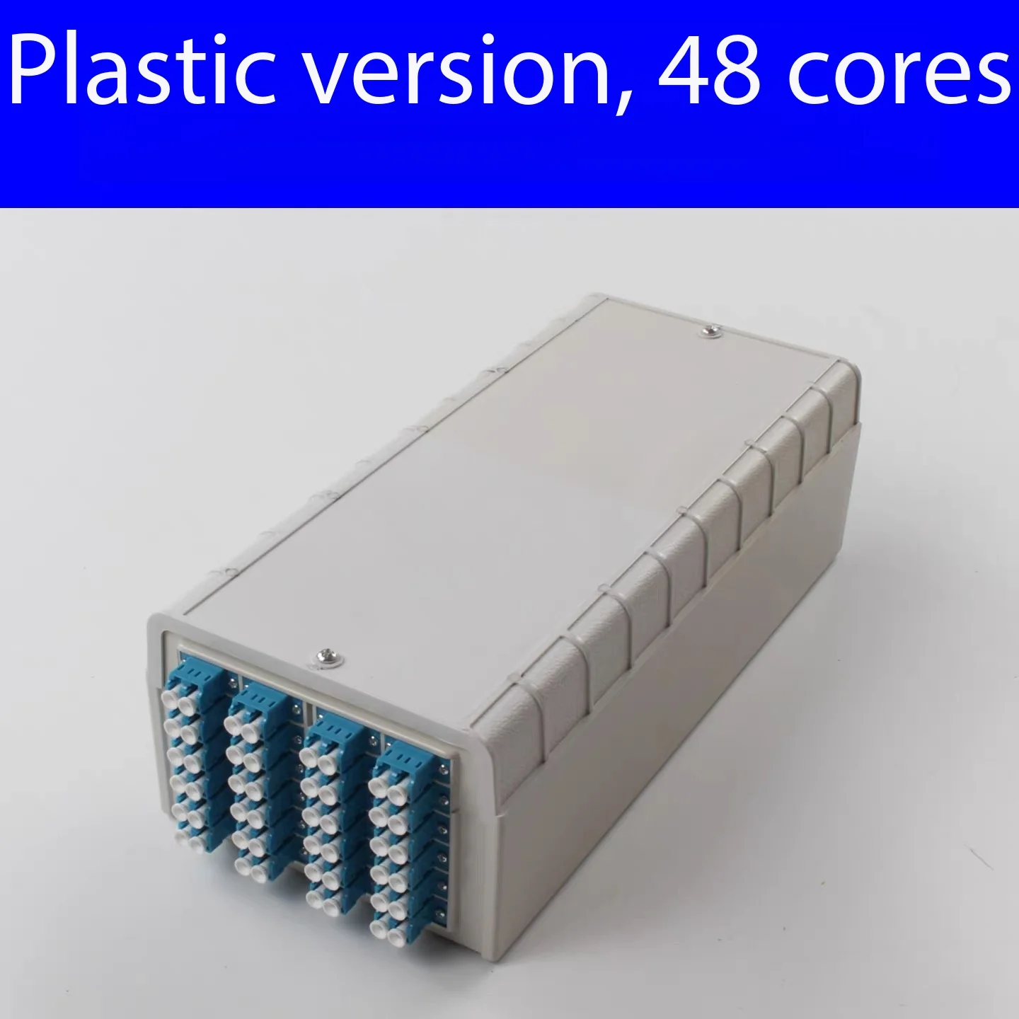 Caja terminal de fibra óptica de escritorio LC/UPC, caja de empalme LC/APC dúplex de 24 puertos, caja de empalme de fusión de cable óptico monomodo de 48 núcleos