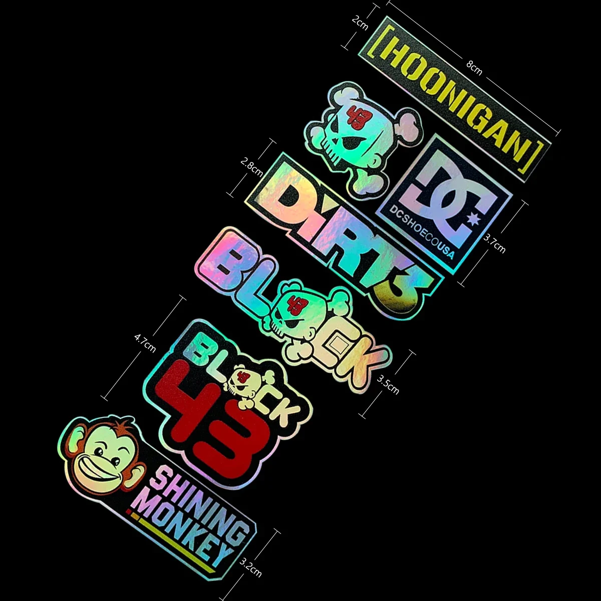 Laser Rainbow Motorcycle Body Moto Helmet Stickers Car Vinyl Fuel Tank Windshield Decals Accessories For YAMAHA Kawasaki VOGE view 2