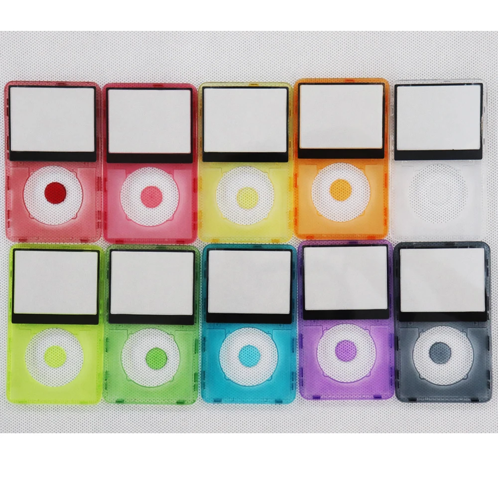 

Clear faceplate with center button for iPod video 5th gen 30GB 60GB 5.5th gen 30GB 80GB plastic housing case