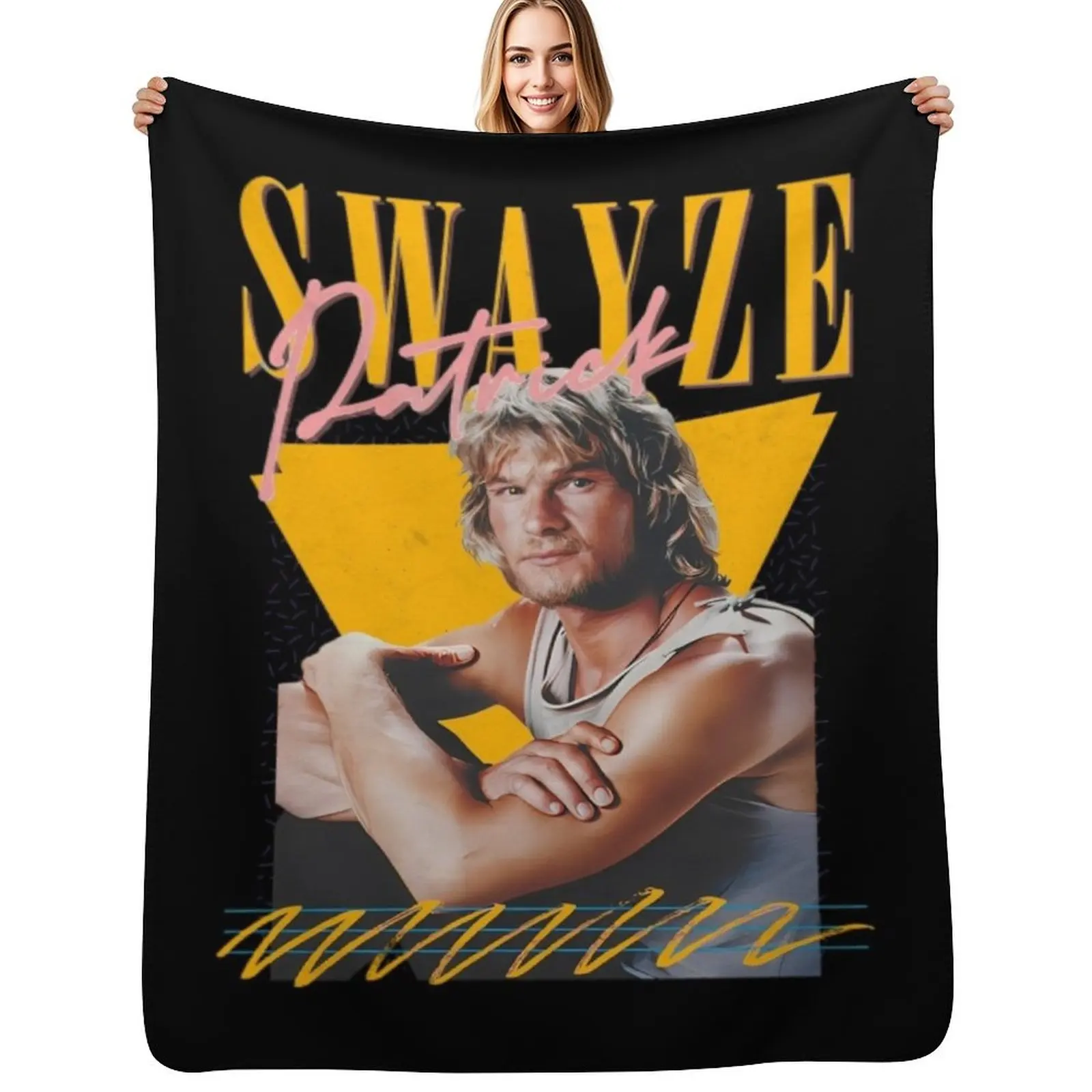 

Patrick Swayze Throw Blanket Softest for winter Luxury Thicken Picnic Blankets