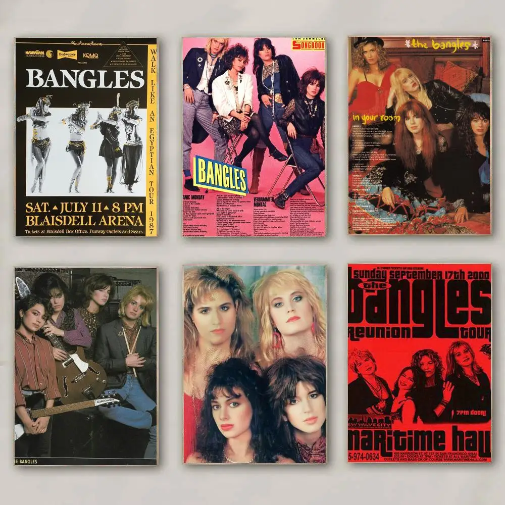 band T-The Bangles-S Poster Modern Wall Decal for Living Room Cafe Office Bar and Bedroom