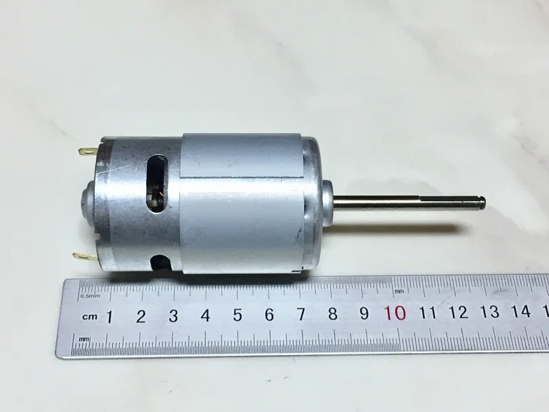 Micro RS-775 Carbon Brush Motor DC 6V-24V 7750RPM Low Speed Large Torque D-shaft  48mm Long Shaft DIY Electric Tool Toy Model