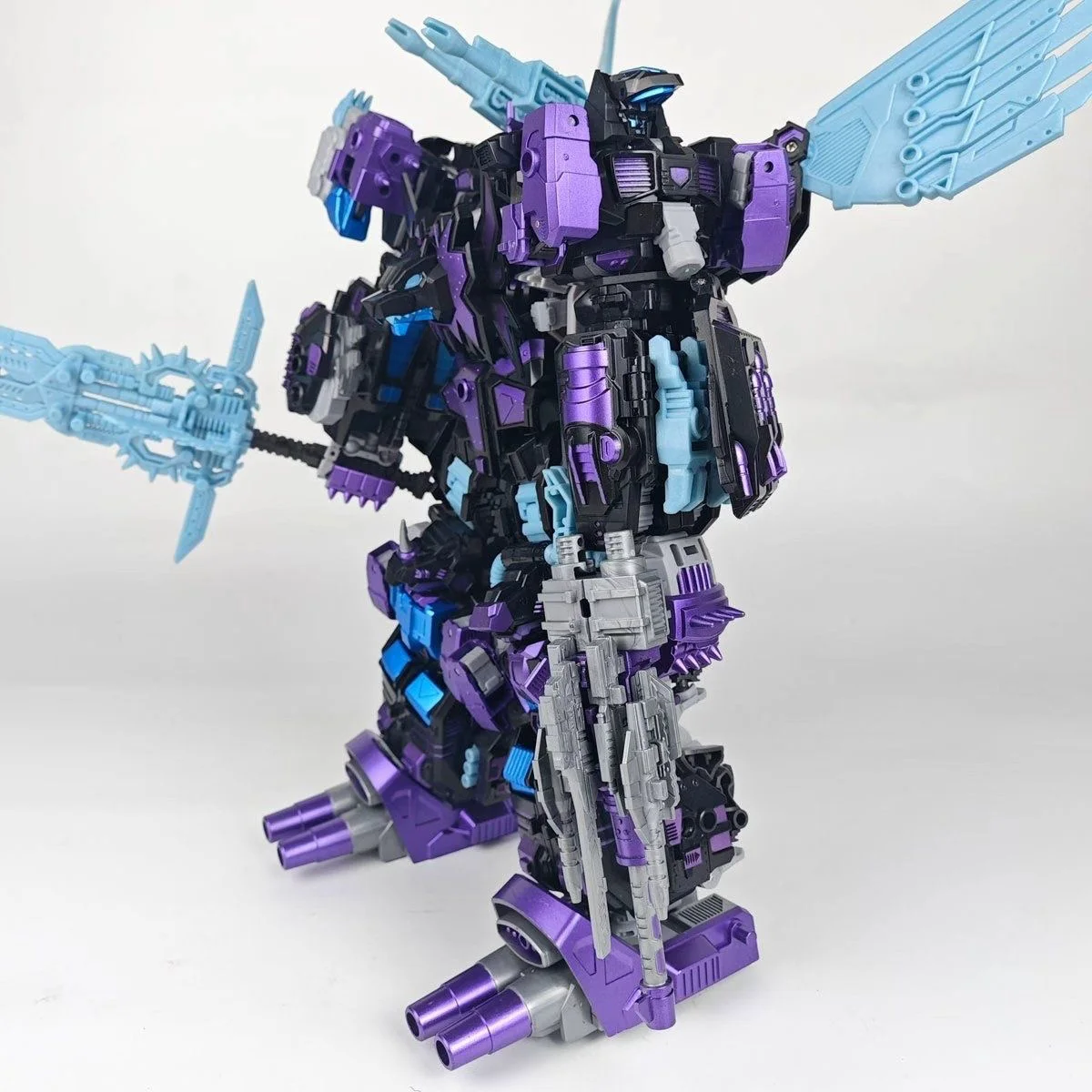 [واصل جديد] TENGYANG DARK Predacons Combiners Wars 36CM Predaking G1 36cm التحول 5 في 1 Predaking Action Figure NO BOX