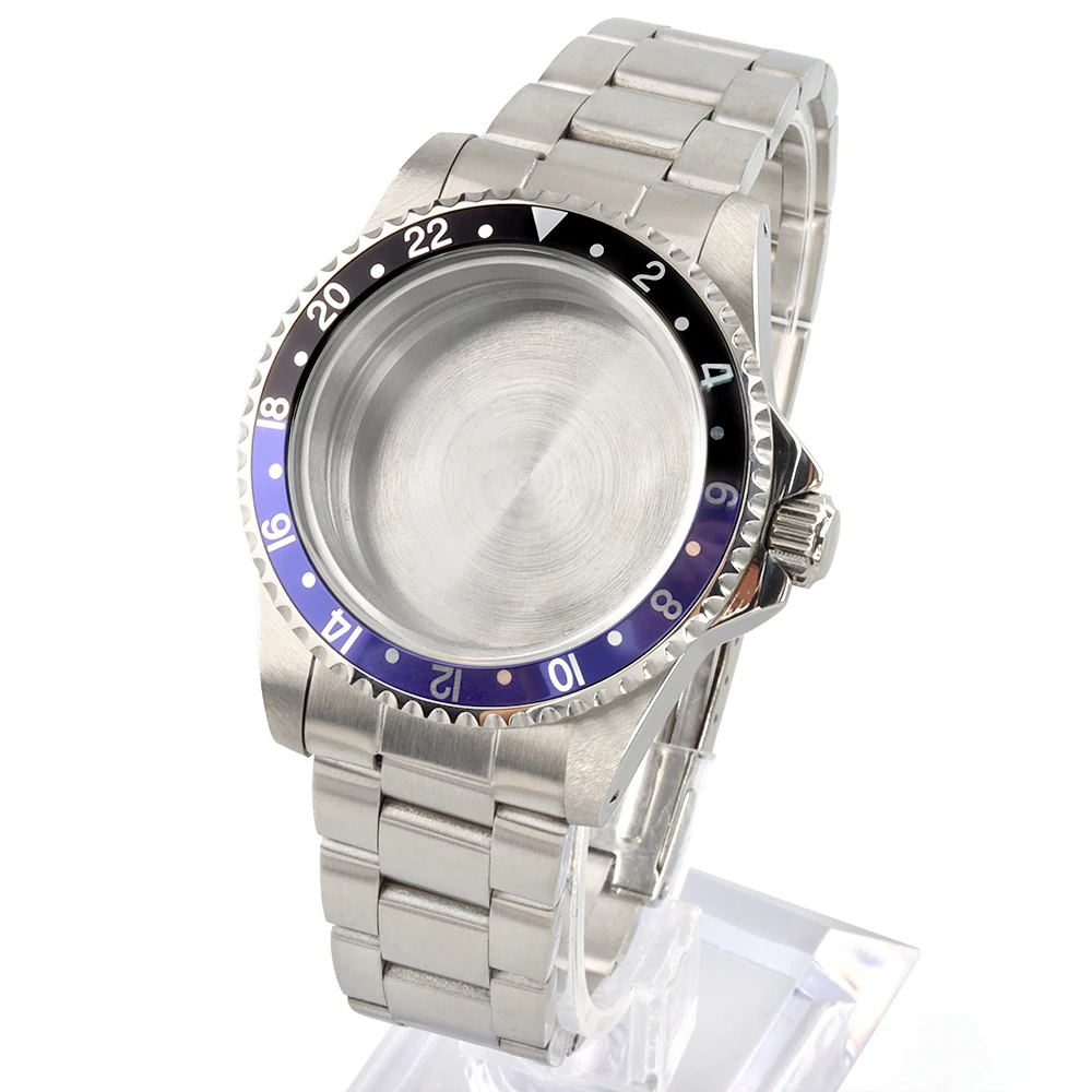 

Stainless Steel 39.5mm Vintage Watch Case Jubilee/Oyster Bracelet For Seiko NH35 NH36 Movement Sapphire Glass Watch Case