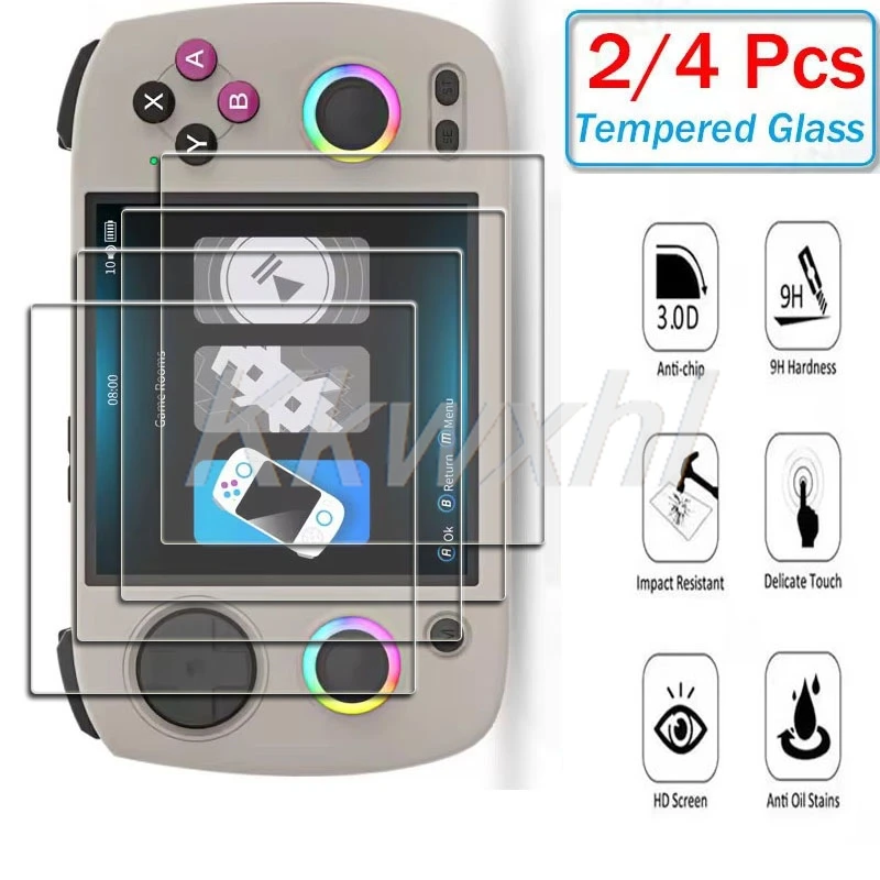 2-4PCS 9H HD Tempered Glass For ANBERNIC RG CubeXX 3.95”Retro Game Console ON RGCubeXX Cube XX Screen Protector Cover Film