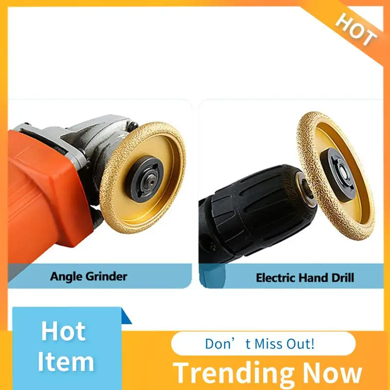 CMHI-75Mm Stone Edging Wheel Grinding Wheel Roman Slotted Granite Marble Brazed Diamond Angle Grinder Grinding Head