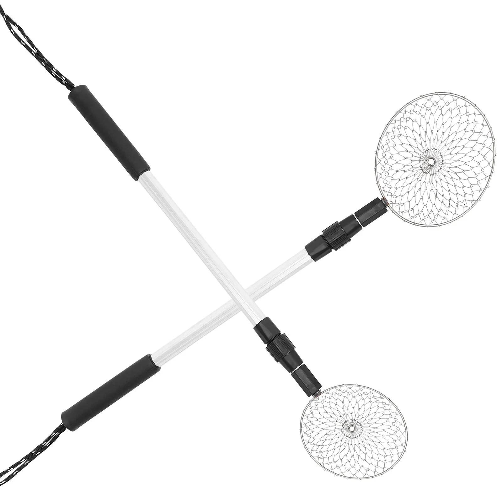 2Pcs Multifunction Sand Sifter for Beach Strong Filter Shovel with Adjustable Telescopic Rod Reusable Sand Scoop Shell Picking