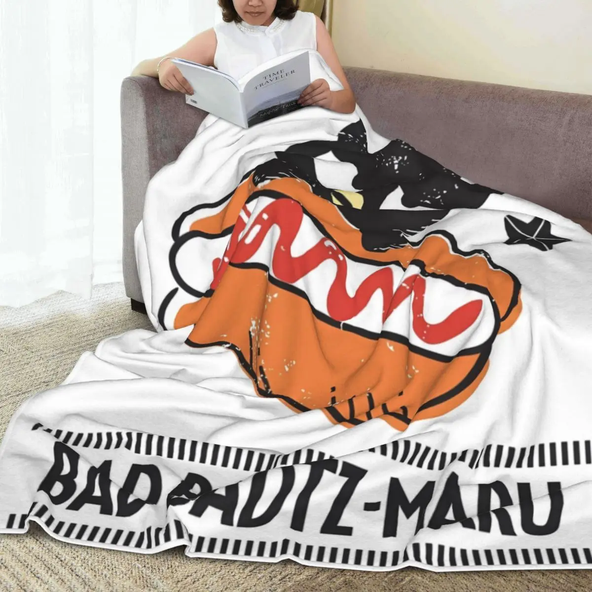 Bad Badtz Maru HotDog Blanket Soft Novelty Plush Throw Blanket For Home Decor Travel Flannel Bedspread Bed Cover