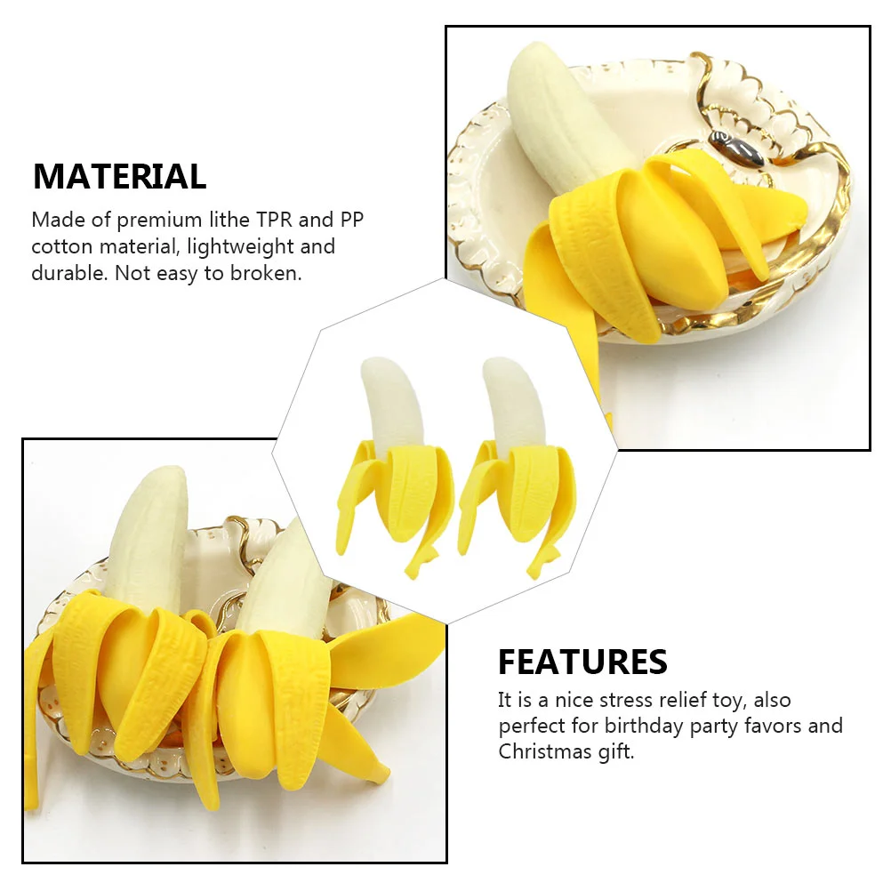 Banana Squeeze Toy Funny Peeled Toys Slow Rebound Resilience Kids