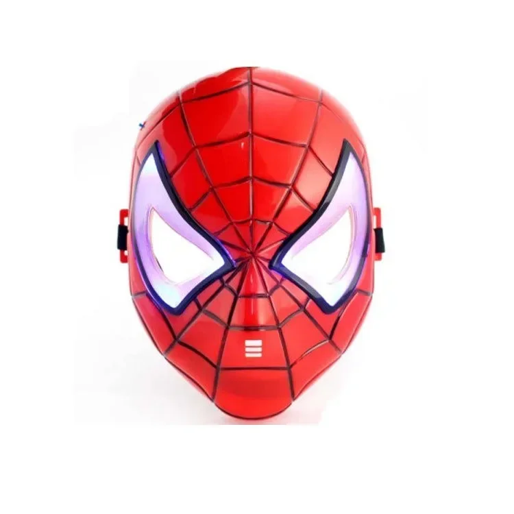 Cosplay Spider-Man Latający spodek Wyrzutnia Rękawica LED Light Zestawy masek Kostium Fancy Dress party Anime pokaz sceniczny rekwizyty prezent