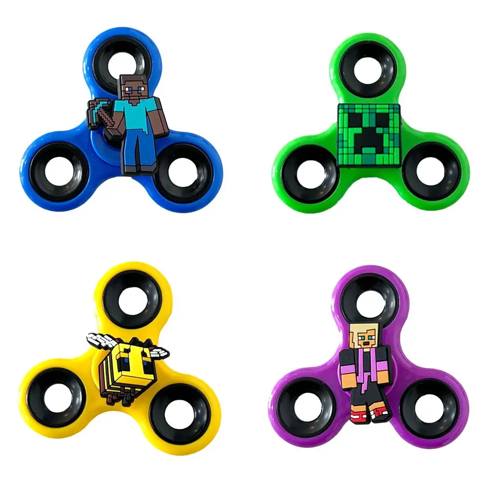 1 Peça de Figuras de Ação do Minecraft em Estilo Cartoon, Fidget Spinner, Modelo de PVC para Alívio de Estresse, Brinquedo para Crianças