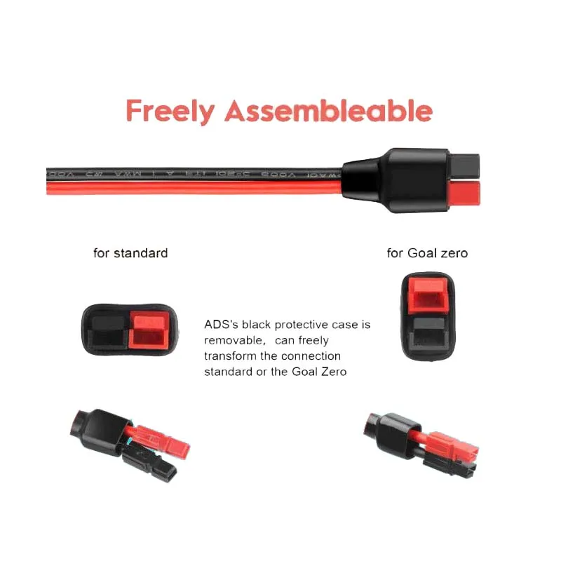 2 Stück Anderson Steckerkabel Netzkabel Gabelstapler Batteriestecker AdapterkabelDC8020 Buchse auf 30 A
