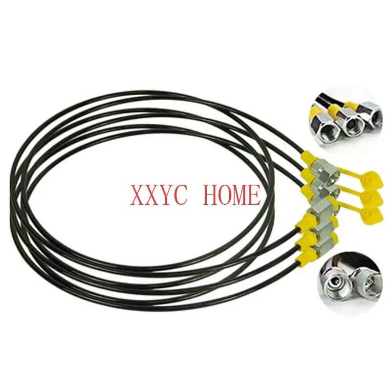 Hydraulic pressure gauge test kit with 5 pressure gauges, 3 test hoses and 24 couplings for Komatsu quick connectors