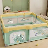 Foldable Baby Playpen Safety Fence Indoor Toddler Activity Area Crawling Mat Easy Assembly Non-Toxic Materials Indoor Playground