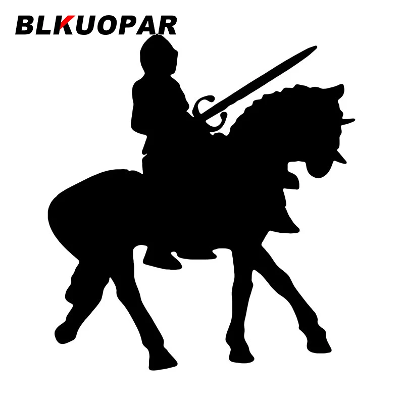 

BLKUOPA Horseman Wielding Sword Knight, автомобильные наклейки, наклейки средневековья, водонепроницаемые вырезанные окна, мотоцикл, автомобильная этикетка