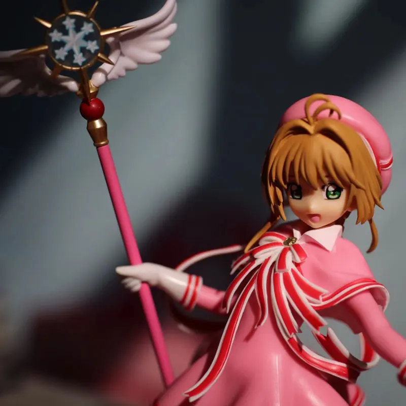 Original Sega Action Figure Cardcaptor Sakura Kinomoto Transparent Pvc Anime Figure Collection Model Room Decor Gift Doll Toy