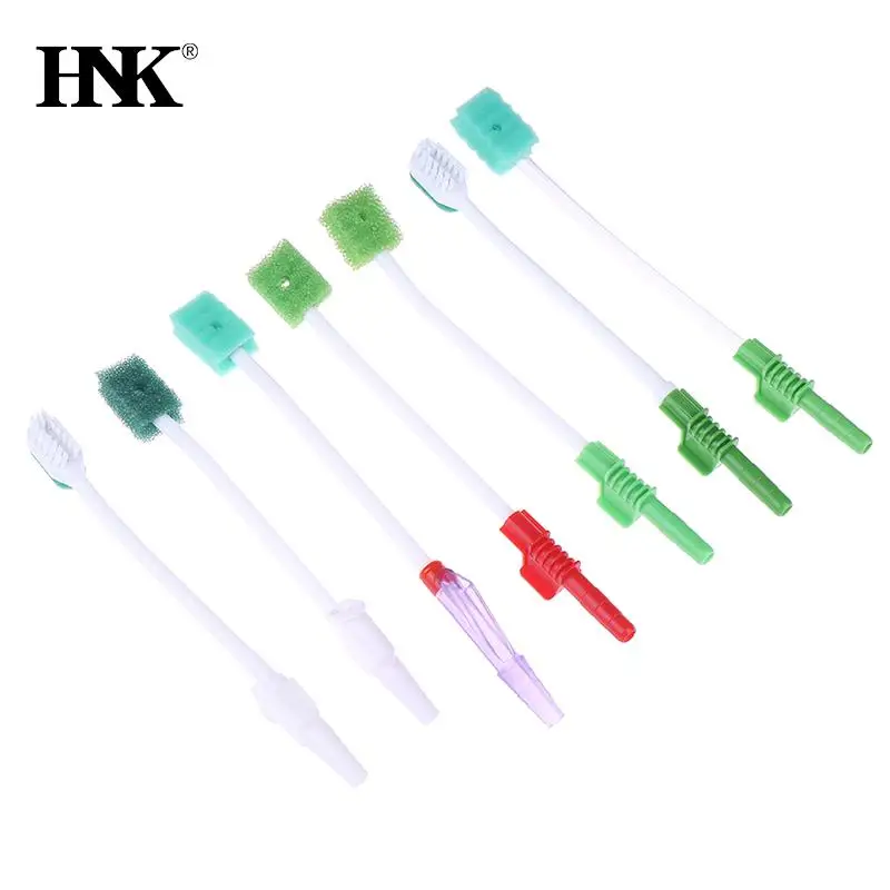 Disposable Medical Sponge Toothbrush ICU Suction Swab Oral Care Single Use Suction Toothbrush System Oral Hygiene Green Head