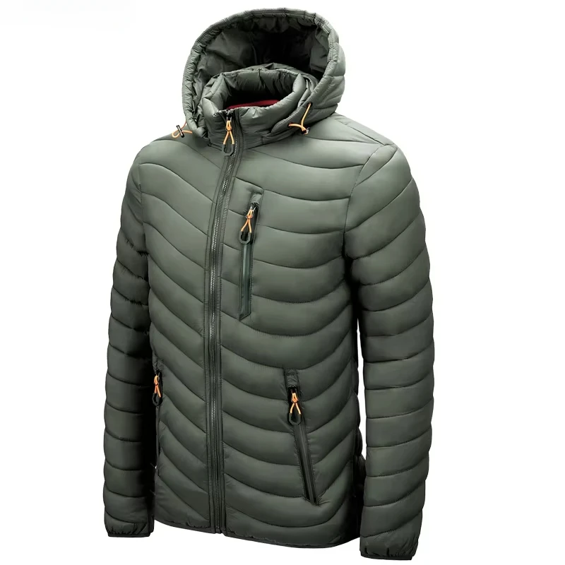 

6X Lwinter Mens Down Coat High-quality Thickened Warm Hooded Parkas Men Multi Pocket Business Casual Jackets Men Clothing