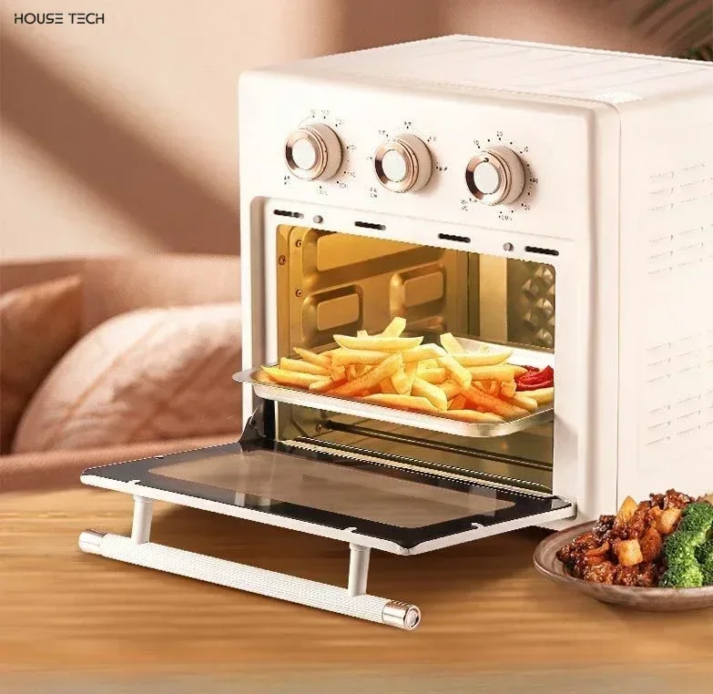 รุ่นมินิเตาอบทอดอากาศเดสก์ท็อปใหม่การไหลเวียนของอากาศร้อนอุณหภูมิคงที่สํานักงานอบสามในหนึ่งเดียวทําอาหารอบแห้ง