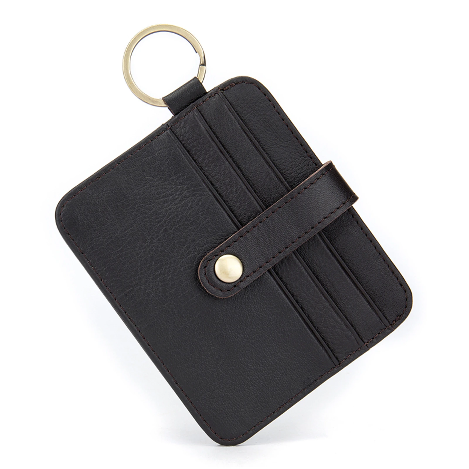 New Arrival Genuine Leather Credit Card Holder Women Men's Casual Small Slim Thin Wallet RFID Blocking Coin Purse Money Bag Clip