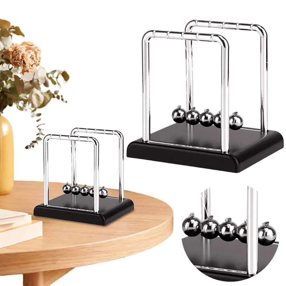 Newtons Cradle Steel Balance Ball School Teaching Supplies Physics Science Pendulum Desk Toy Kinetic Motion Toy Home Decoration