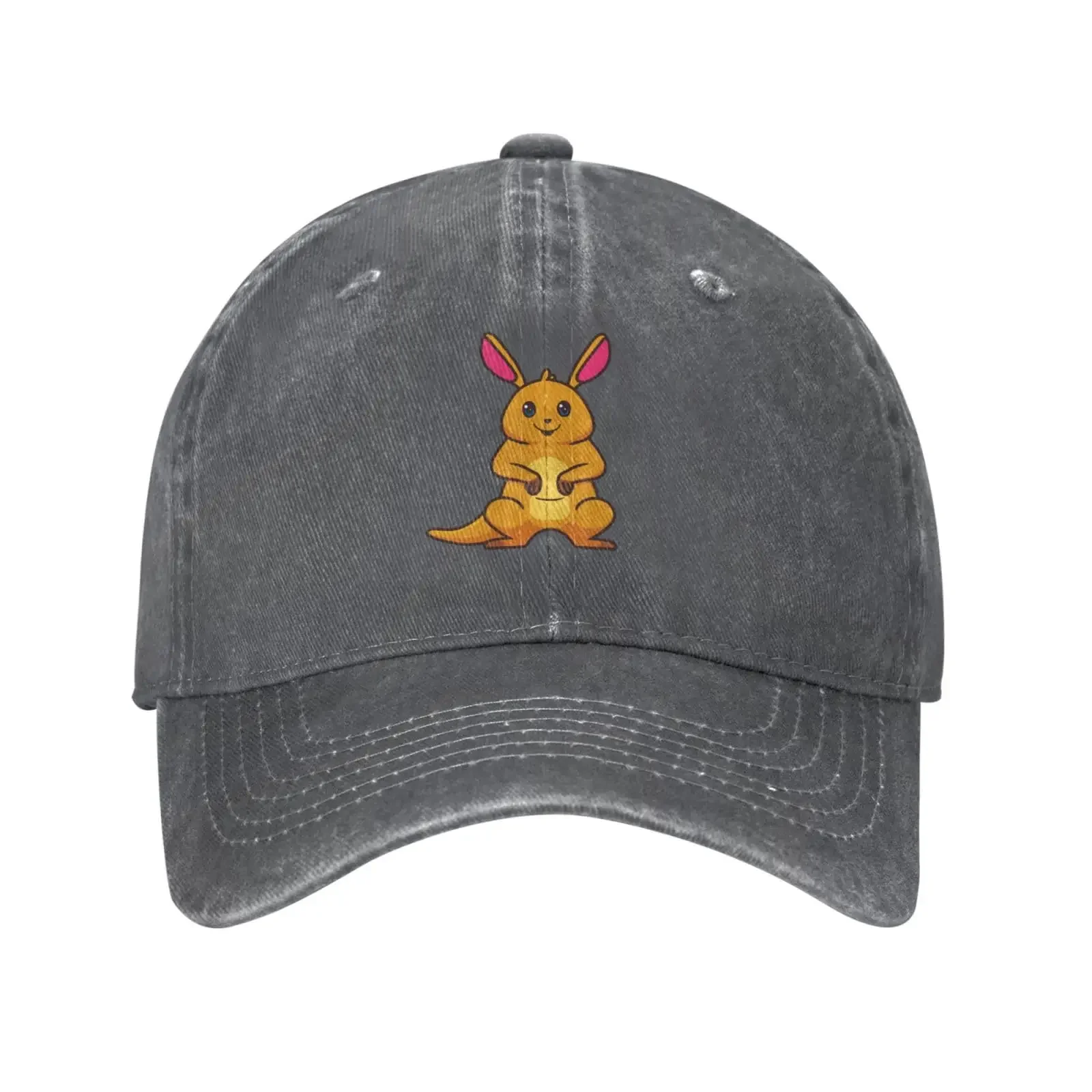 Vintage Cute Kangaroo Baseball Caps for Men Women Adjustable Washed Cowboy Hat Cotton Unisex Sports Outdoor Fashion